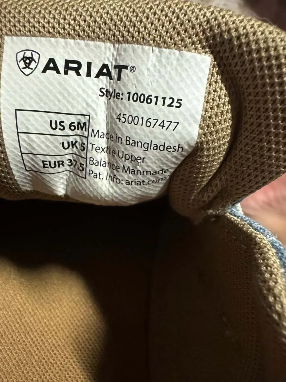 Ariat hilo washed
